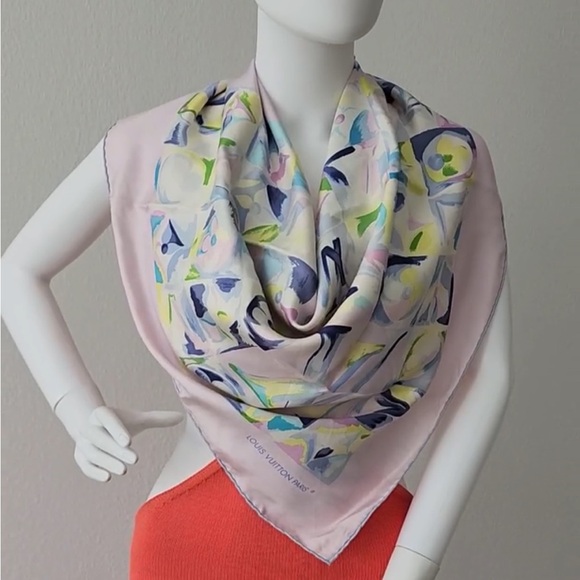 Louis Vuitton Multicolor Silk Scarf 33” - Picture 1 of 11